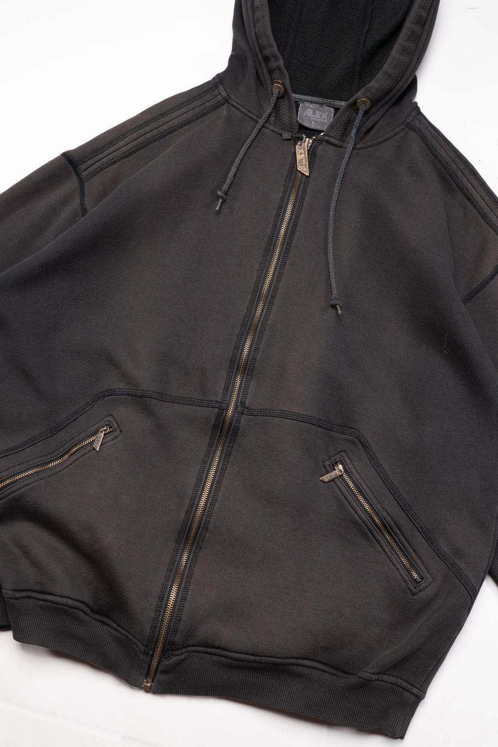 Vintagee Alex Athletics Faded Zip-Hoodie