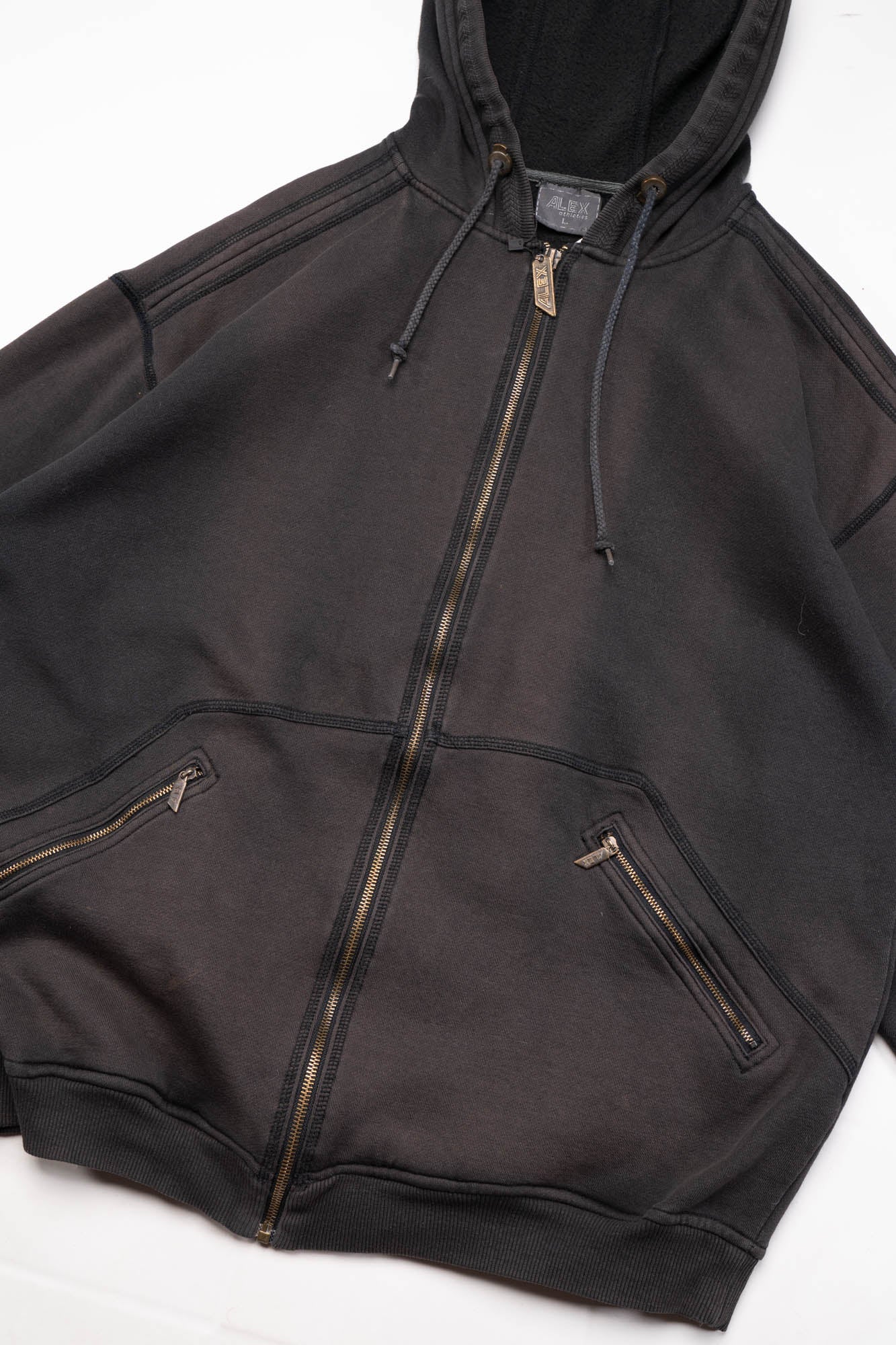 Vintagee Alex Athletics Faded Zip-Hoodie
