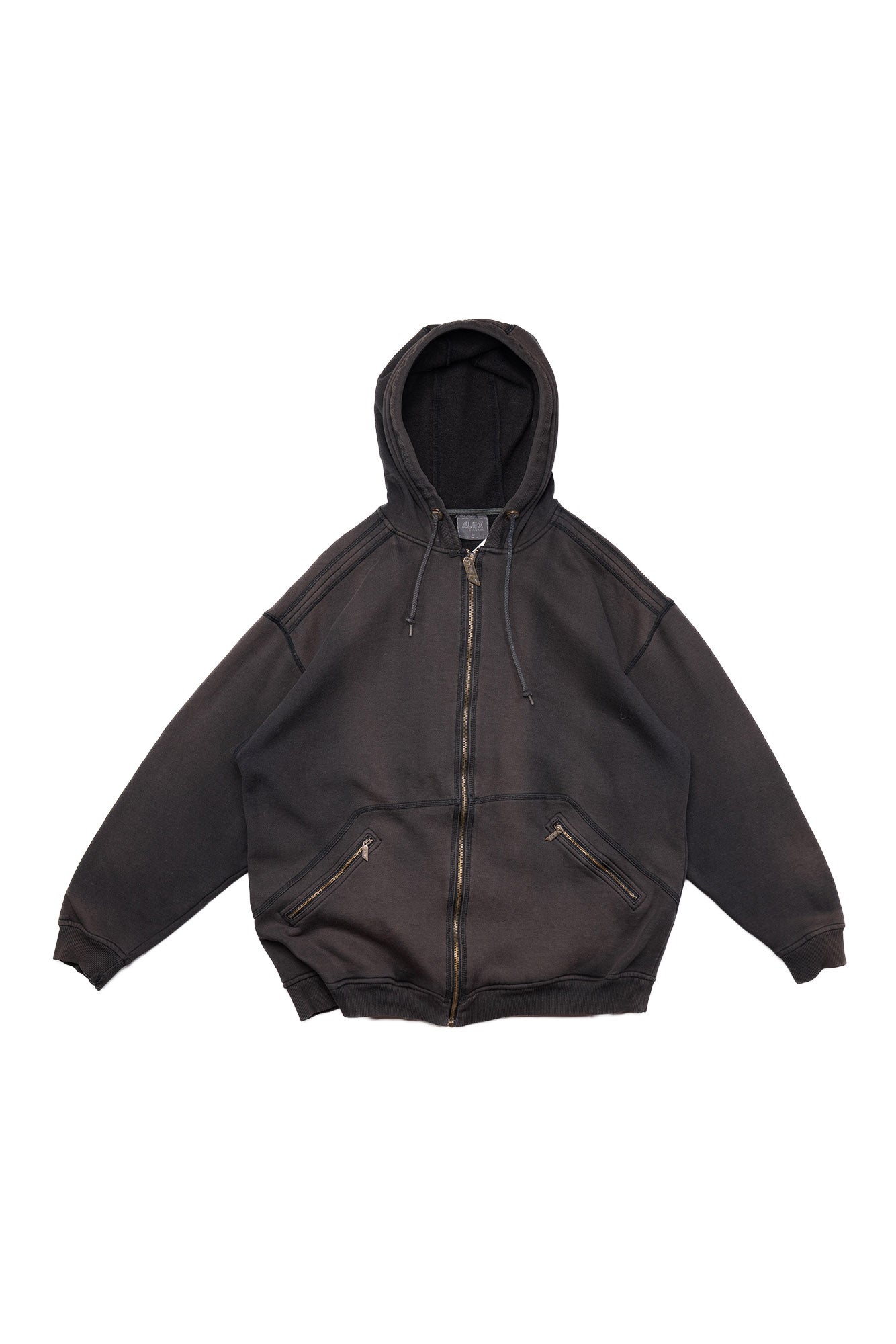 Vintagee Alex Athletics Faded Zip-Hoodie