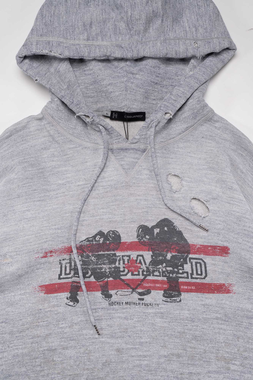 Dsquared Hockey MFs Distressed Hoodie