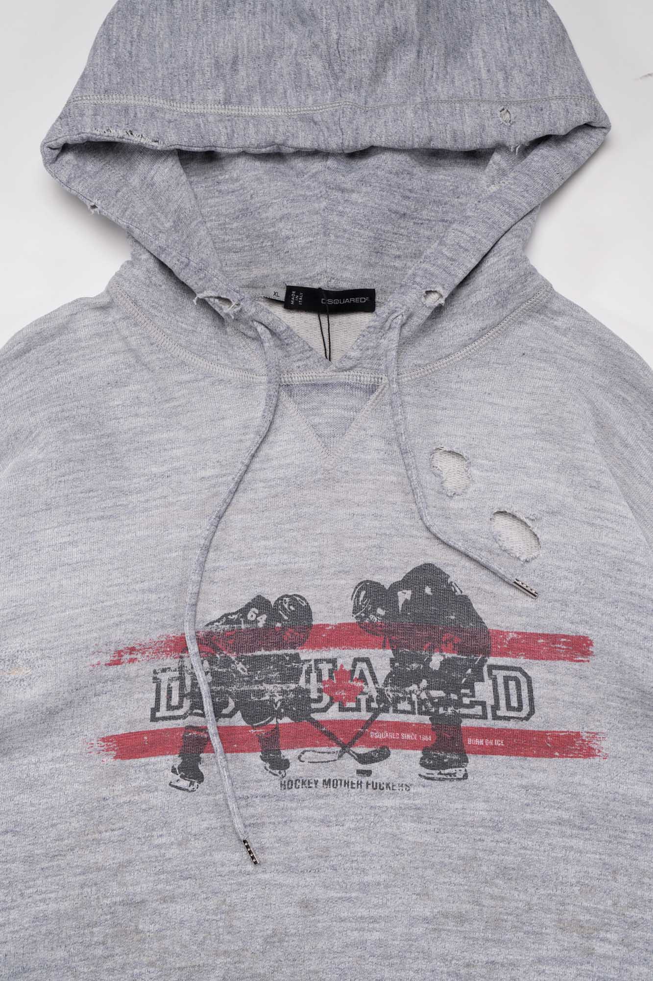 Dsquared Hockey MFs Distressed Hoodie