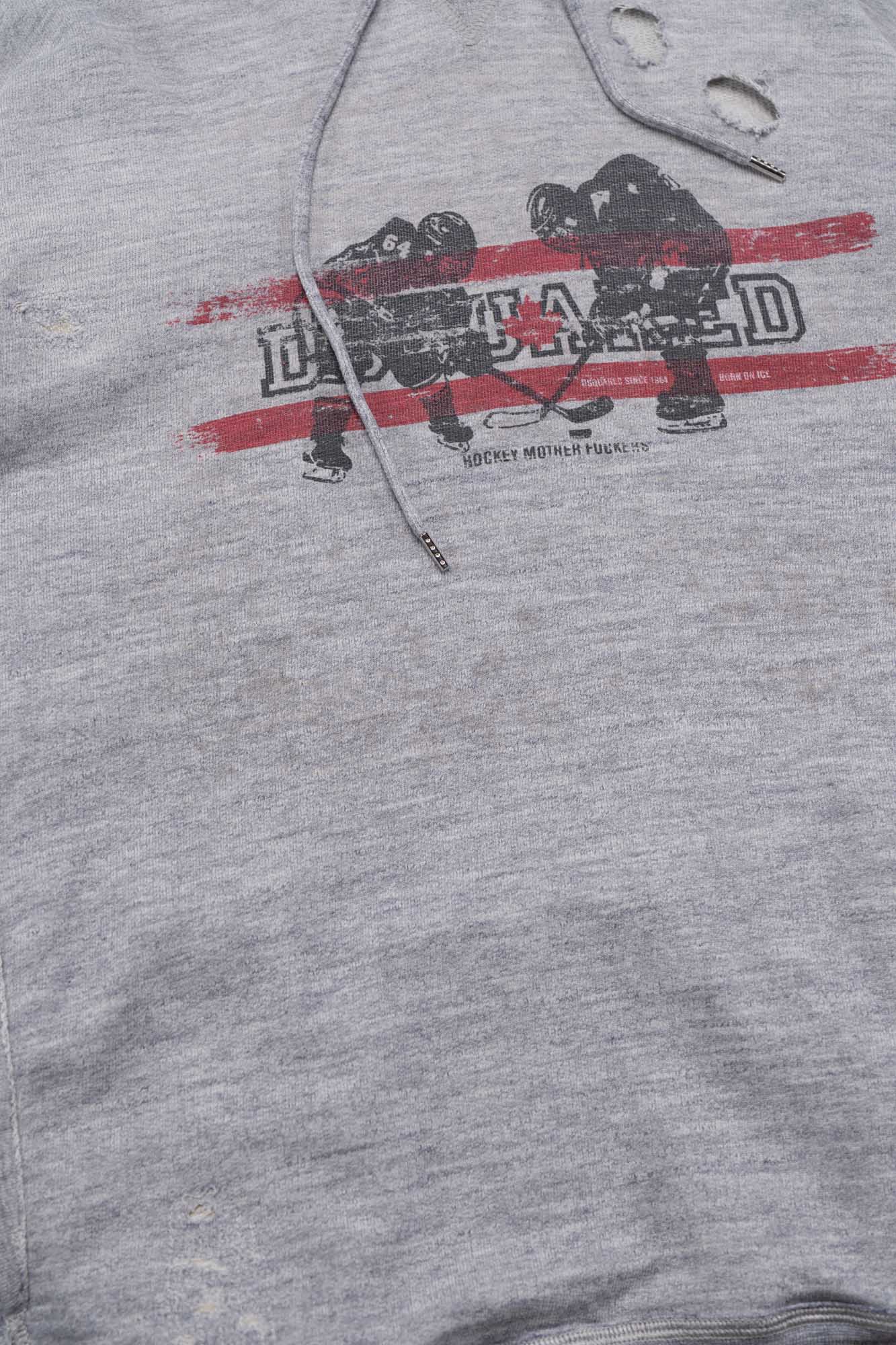 Dsquared Hockey MFs Distressed Hoodie