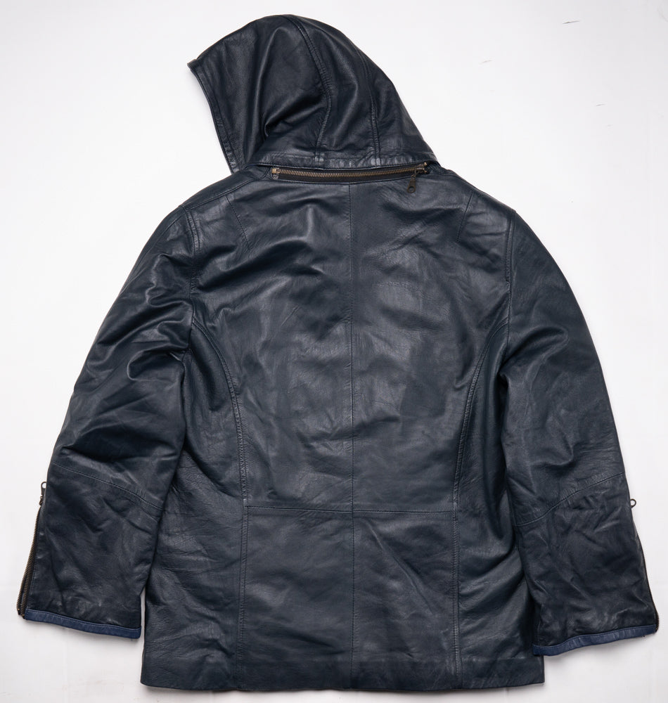 80s Women's Leather Parka