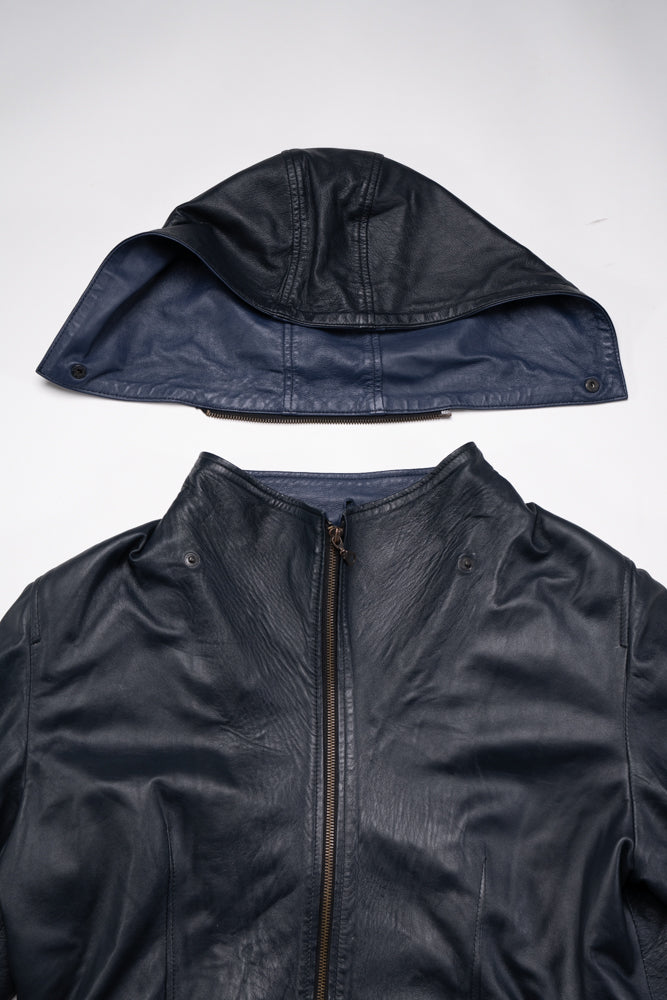 80s Women's Leather Parka